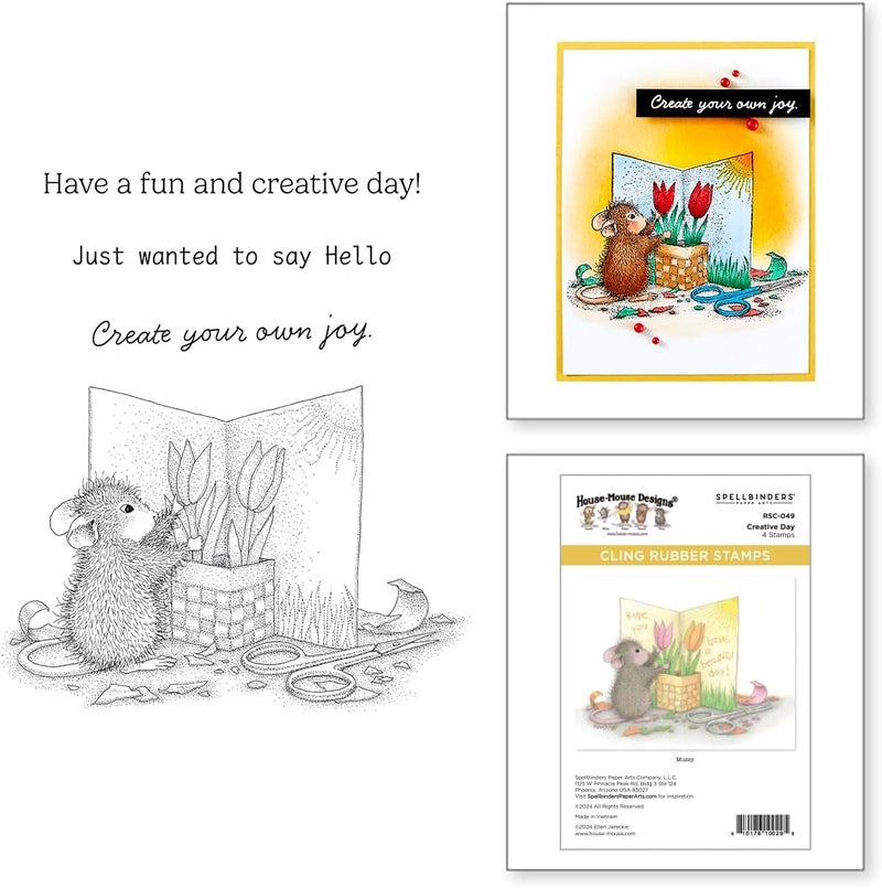 Creative Day Rubber Stamp, Multi